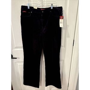 Chaps Purple 14 Soft‎ Corduroy  High Rise Straight Leg Women's Pants Garbo $49